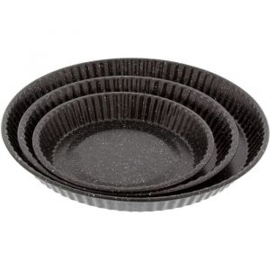 PRADEL EXCELLENCE Lot 3 moules à tarte 20, 24, 31 cm premi Façon pierre