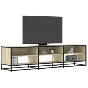 VidaXL Meuble TV ch&ecirc;ne sonoma 180x40x46 cm bois d'ing&eacute;nierie, support TV, buffet TV, meuble multim&eacute;dia, banc TV, meuble hifi, centre de divertissement
