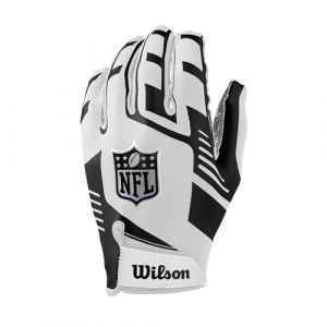 Wilson NFL Stretch Fit Receivers Gloves White/Black Football américain