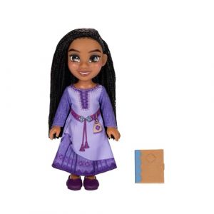 Jakks Pacific Disney Wish - Poupée Asha 15cm - Licence Officielle Disney - Jouet Articulée A Emporter Partout -Articulable Et Stylé - Cheveux Longs Coiffables - Cadeau Parfait pour Fans de Disney - Dès 3 Ans