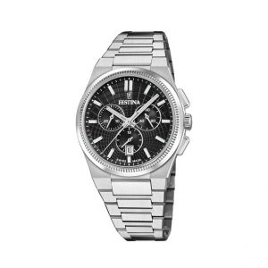 Festina Montre Homme Swiss Made Rive Collection - F20059-4 Bracelet Acier Argent