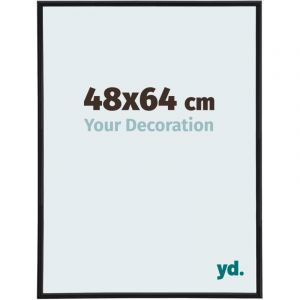 Yd. - Your Decoration - 48x64 cm - Cadres Photos en Plastique Avec Verre Plexiglas - Excellente Qualité -Noir Mat - Cadre Decoration Murale - Annecy.