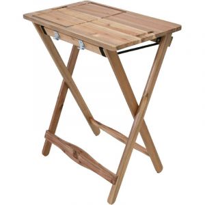 Sens-line Table d'appoint en bois d'acacia, indispensable lors d'un barbecue.