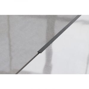 Ilcom - Bande murale décorative en acier inoxydable 1cm x 244cm - Noir satiné