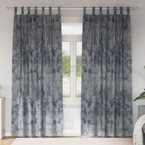 VidaXL Rideau avec des rideaux 2 pcs Gris argent&eacute; 225 x 140 cm Velours