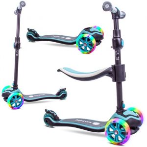 Sun Baby Trottinette pour Enfant 3en1 - FLASH - Bleu - 3 roues - LED - Réglage guidon et siège