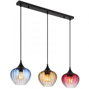 Globo Lampe suspendue pour salle à manger, plafonnier en verre, à 3 lampes