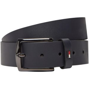 Tommy Hilfiger Ceinture Homme Denton 3,5 cm Cuir, Bleu (Space Blue), 105 cm