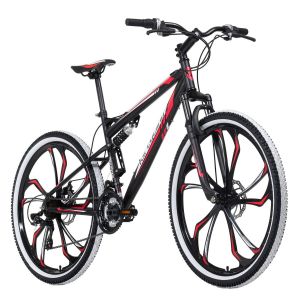 KS Cycling VTT Tout Suspendu 27,5- Scrawler noir-rouge TC 51 cm