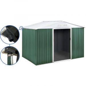 Habitat et Jardin Abri de jardin m&eacute;tal - "Rosas " - 7,06 m&sup2; avec goutti&egrave;re