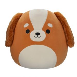 Jazwares Squishmallows Original Peluche de 30 cm- Ysabel l’Épagneul Brun et Blanc - Peluche Officielle