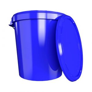 1x Seau Hobbock avec couvercle 31,5 l, qualité alimentaire bleu