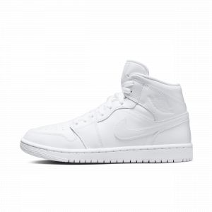 Jordan NIKE Femme WMNS AIR 1 Mid Sneaker, White/White-White, 40.5 EU