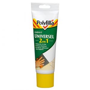 Image de Polyfilla Enduit Universel 2 en 1 - Rebouche et Lisse Tous Supports - Intérieur et Extérieur - Pâte tube 330 G