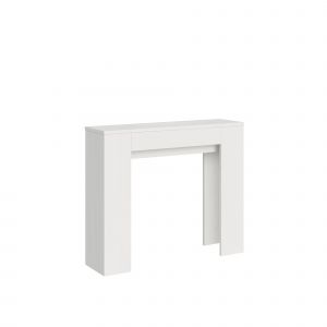 Itamoby - Console extensible 90x25/181 cm Frêne Blanc Slick