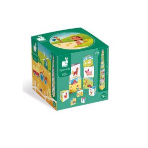 Image de Janod Pyramide triangle la vie &agrave; la ferme MULTICOLORE