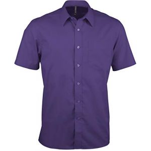 Kariban ACE > Chemise Manches Courtes - Violet, XXL, Homme