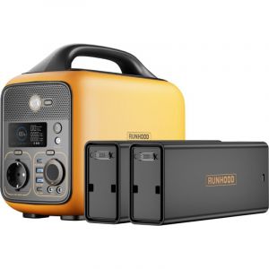 RUNHOOD HE600 + 2 Energy Bar 324 ¿ Station Modulaire 600 W / 648 Wh avec Hot-Swap