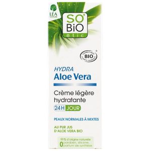 So'Bio &Eacute;tic Hydra Aloe Vera - Cr&egrave;me l&eacute;g&egrave;re hydratante 24h jour