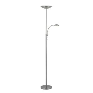 Brilliant AG Lampadaire LED à éclairage indirect avec lampe de lecture 18 W blanc chaud Rosanna G93011/13 fer