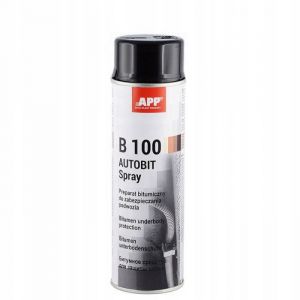 Image de APP B100 Protection bitumeuse pour Bas de Caisse en Spray | Protection carrosserie Voiture aux propriétés antirouille, Anti gravillon et insonorisantes | Spray bitumeux | Noir | 500 ML