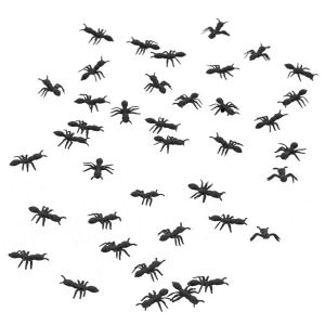Ruedelafete Lot de 100 Fourmis noires pvc 2cm