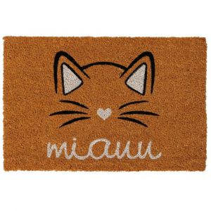 Wadiga Tapis en fibre de coco MIAUU, 60 x 40 cm