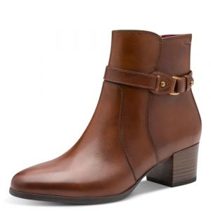 Tamaris Femme Damen Boot Heel 1-25373-45 Bottine, Cognac, 39 EU
