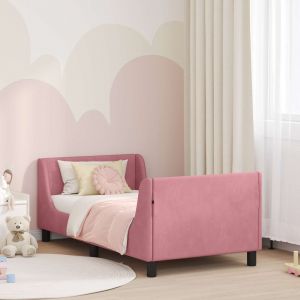 VidaXL Cadre De Lit Pour Enfants Avec T&ecirc;te De Lit Rose 80 X 160 Cm