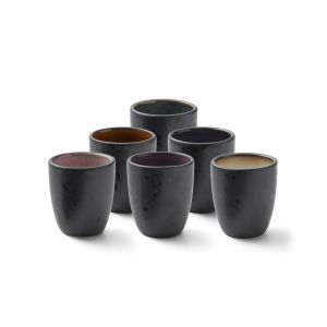 Bialetti Tasses à espresso Bitz lot de 6 Noir