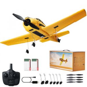 Avion RC-Duoku-2,4 GHz 4 Canaux-Gyroscope 6 Axes-2 Batteries-Jouet de Vol Facile pour Tous-Anniversaires