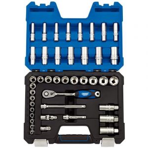 Draper Tools Coffret douilles & cliquet 3/8’’ métrique (42 pièces)