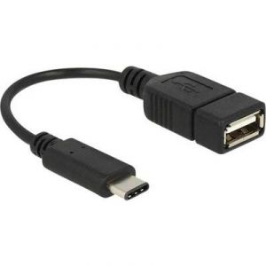 Delock 65579 - C&acirc;ble adaptateur USB Type-C 2.0 m&acirc;le / A femelle de 15 cm noir