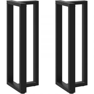 VidaXL Pieds de table de bar forme de t 2 pcs noir 40x35x(111-112) cm