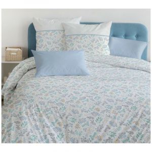 ADONIS Parure de couette 100% coton Bleu 240x260 cm