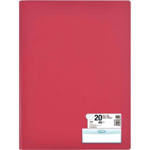 Elba Protège-documents Memphis - 20 pochettes fixes - 40 vues - rouge