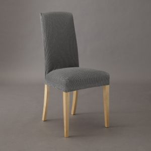 Housse extensible pour chaise gaufrée AHMIS Gris Taille Taille Unique