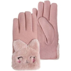 Isotoner Gants enfant Gants fille 6/8 ans Rose imitation fourrure