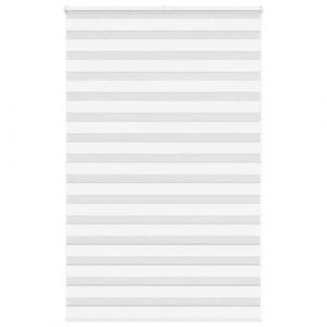 VidaXL Store z&egrave;bre blanc 145x200 cm largeur du tissu 140,9cm polyester, store &agrave; enrouleur z&eacute;br&eacute;, store z&eacute;br&eacute; pour fen&ecirc;tre, 4014790