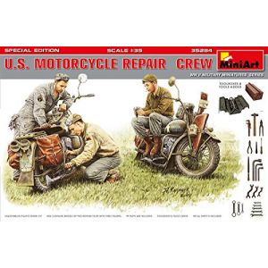 Mini Art Figurines US MOTORCYCLE REPAIR/MECHANIC CREW. SPECIAL EDITION