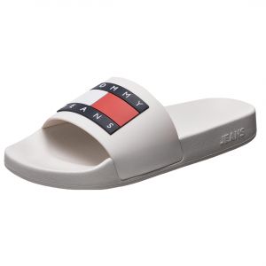 Image de Tommy Hilfiger Claquettes de piscine drapeau emblématique Beige - Couleur Beige - Taille 40