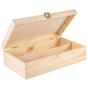 Creative Deco Boîte Caisse à Vin en Bois Cadeau Vin Mariage Coffret 35 x 21 x 11 cm