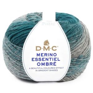 Dmc Pelote De Laine Merino Essentiel Ombre - 150g : Laine Dégradée Pour Projets D'automne/Hiver 1003 Vert Et Gris