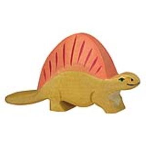 Holztiger Figurine dinosaure : Dimétrodon en bois