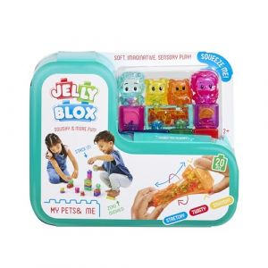 Goliath JELLY BLOX - Kit Mes Animaux & Moi - 20 Blocs Sensoriels Souples dont 2 Personnages & 2 Animaux - Jeu de Construction Sensoriel pour Enfants dès 2 ans - Blocs Extensibles, Souples & Flexibles