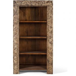 Giner Y Colomer - Biblioth&egrave;que en bois de manguier avec finition vieillie, 183 cm