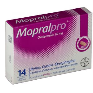 Bayer Mopralpro Om&eacute;prazole 20 mg (14 comprim&eacute;s)