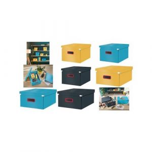 Leitz Bo&icirc;te de rangement Click & Store Cosy L, bleu