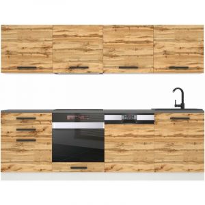 Belini - Cuisine Equipee Complete Alice Muebles de Cuisine Complets - 240 cm. Cuisine Complete sans Plan de Travail, chêne wotan
