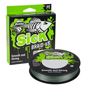 Berkley Malade Sick Braid Unisexe, Vert Mousse, 0.39mm | 46.3kg | 102lb